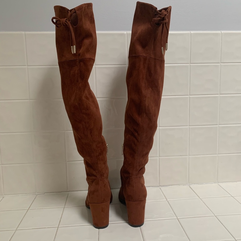 Marc Fisher Lennon Otk Boots In Cognac 7.5 - image 3